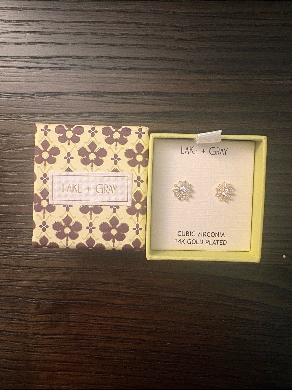 NEW Lake and Gray flower earrings
